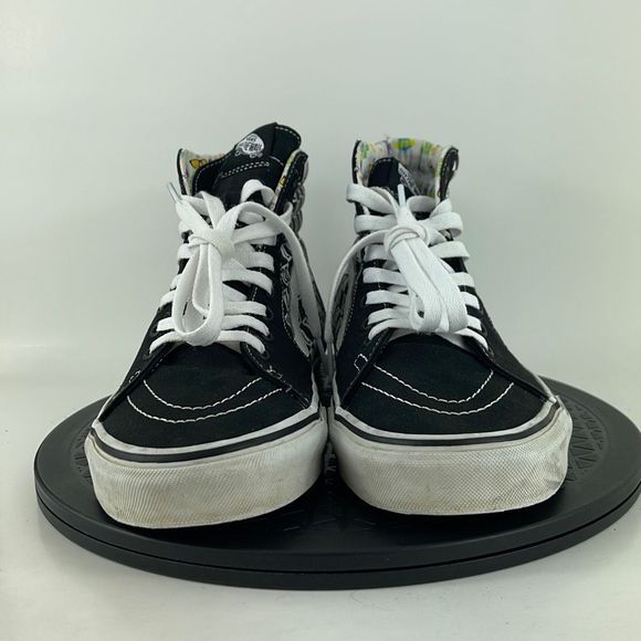 Vans Sk8-Hi Black/White Suede Canvas Athletic Skates Shoes Men’s Size 10.5 - Picture 2 of 12